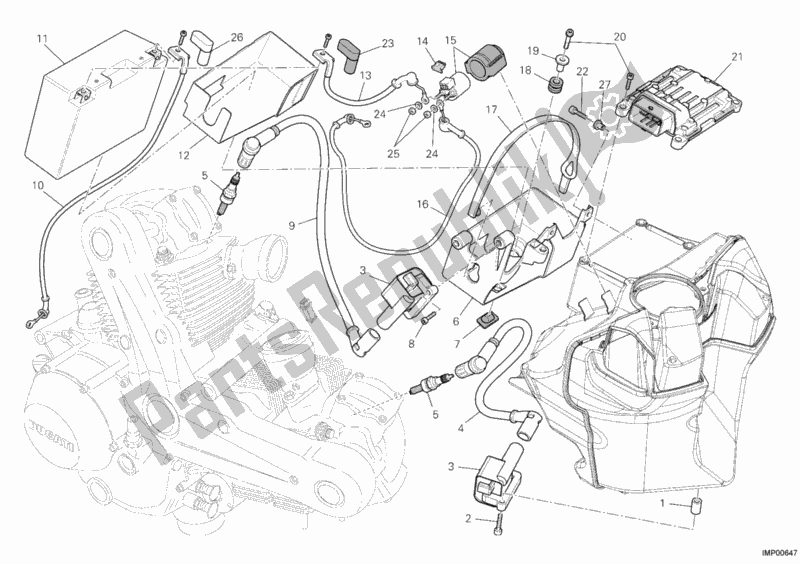 Todas as partes de Bateria do Ducati Monster 795 EU Thailand 2012